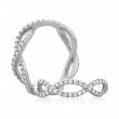 14K White Gold  Semi Mount Diamond Wedding Band-1