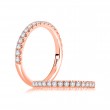 14K Rose Gold  Semi Mount Diamond Wedding Band-1