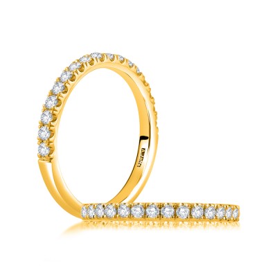 14K Yellow Gold  Semi Mount Diamond Wedding Band
