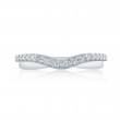 14K White Gold  Semi Mount Diamond Wedding Band-1