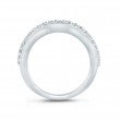 14K White Gold  Semi Mount Diamond Wedding Band-3