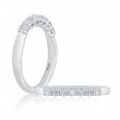 14K White Gold  Semi Mount Diamond Wedding Band-2