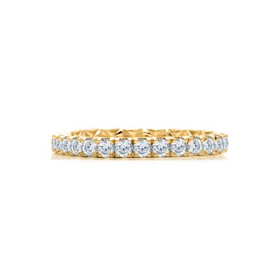 14K Yellow Gold  Semi Mount Diamond Wedding Band