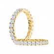 14K Yellow Gold  Semi Mount Diamond Wedding Band-2