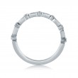 Marquise and Round Shape Diamond Stackable Half Circle Band-3
