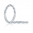 Marquise and Round Shape Diamond Stackable Half Circle Band-1