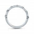 14K White Gold  Semi Mount Diamond Wedding Band-3