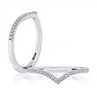 Curved Diamond Wedding Band-1