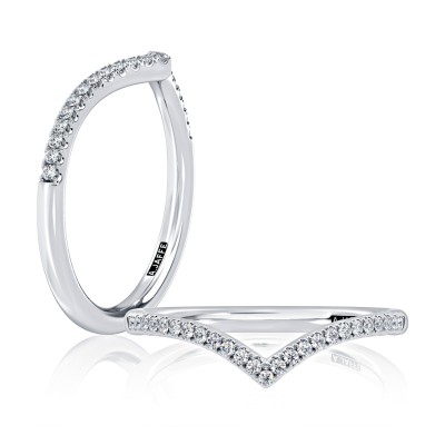 Curved Diamond Wedding Band