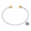 SS Cape Cod 14K Yellow Gold Cuff 2-End Beads Bracelet-1