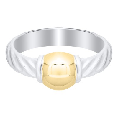Cape Cod SS/14K Twist Ring SZ 7