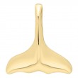 14K Yellow Gold Small Whale Tail Neck-18 14K Yellow Gold Small Whale Tail Neck-18