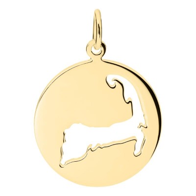 14K Yellow Gold Rnd 19mm Cape Cod Pendant 18 14K Yellow Gold Rnd 19mm Cape Cod Pendant 18