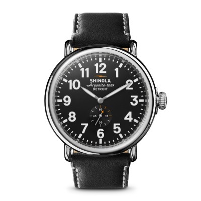 Runwell 47mm, Black Leather Strap Watch Runwell 47mm, Black Leather Strap Watch