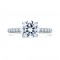14K White Gold 0.33Ctw Semi Mount With 1.50Ct Round Head.