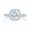 14K White Gold 0.39Ctw Semi Mount With 1.00Ct Head.