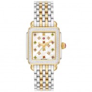Deco Fleur Two-Tone Stainless Steel & Multi-dia Bracelet Watch