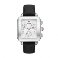 Deco Sport Chronograph Stainless Steel Black Silicone Watch