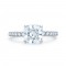 14K White Gold 0.48Ctw Semi Mount With 1.50Ct Cushion Head.