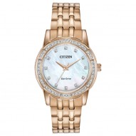 Citizen Crystal Ladies Watch, Rose Gold-Tone