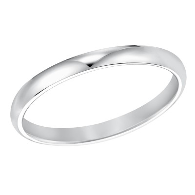 Goldman Comfort Fit Wedding Band 2mm, 14k White Gold