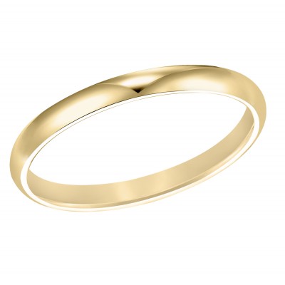 Goldman Comfort Fit Wedding Band 2mm, 14k Yellow Gold