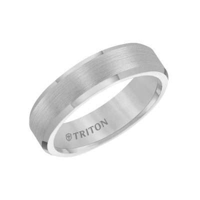 Triton Tungsten Carbide 6MM Comfort Fit Grey - Sz 10.5