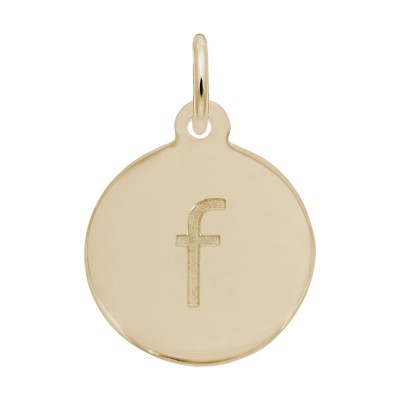 Petite Initial Disc - Lower Case Block F