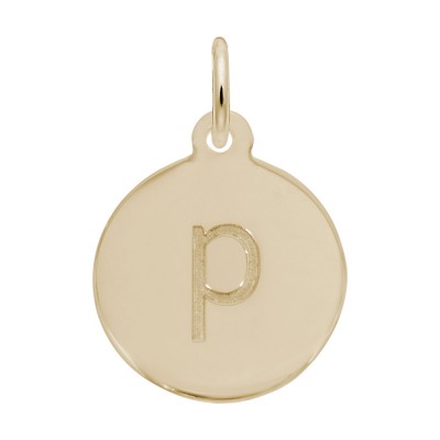 Petite Initial Disc - Lower Case Block P