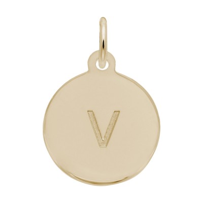 Petite Initial Disc - Lower Case Block V
