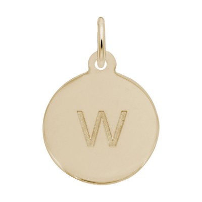 Petite Initial Disc - Lower Case Block W
