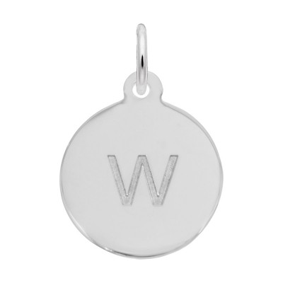 Petite Initial Disc - Lower Case Block W