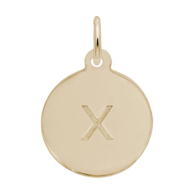Petite Initial Disc - Lower Case Block X