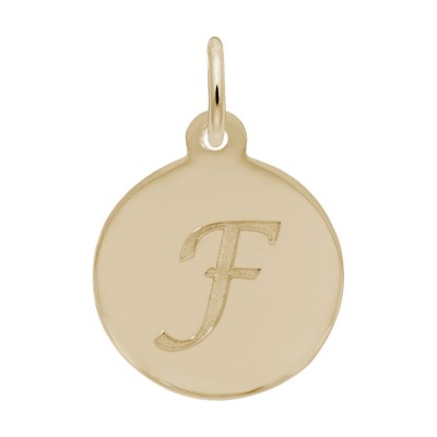 Petite Initial Disc - Script F