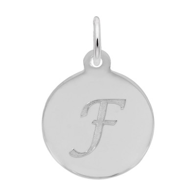 Petite Initial Disc - Script F