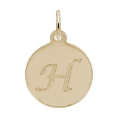 Petite Initial Disc - Script H