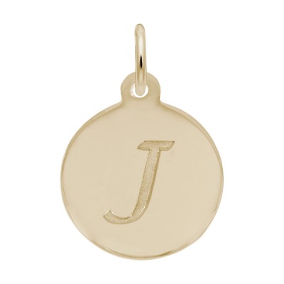 Petite Initial Disc - Script J