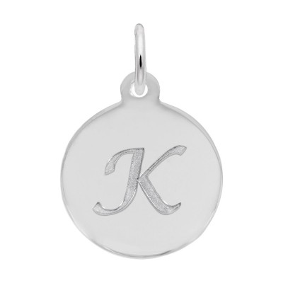 Petite Initial Disc - Script K