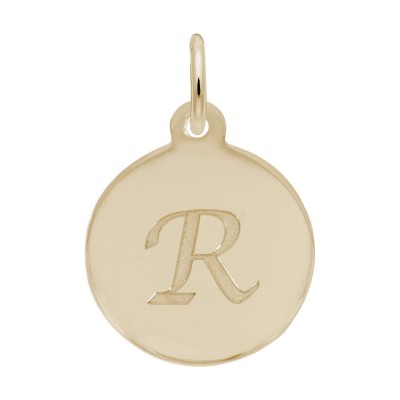 Petite Initial Disc - Script R