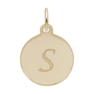 Petite Initial Disc - Script S