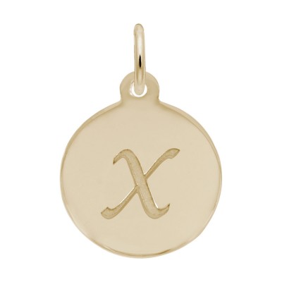 Petite Initial Disc - Script X