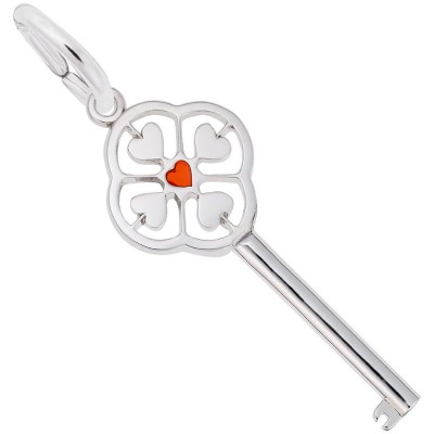 Key Lg 4 Heart Red Ctr