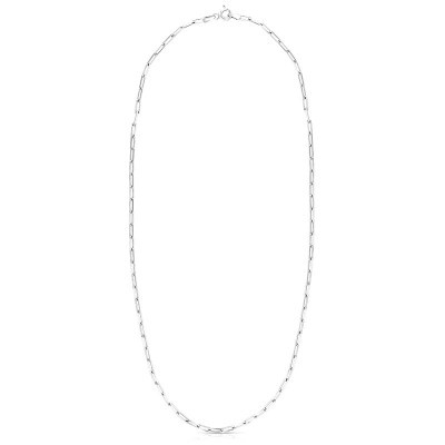 Silver 24" Paperclip Chain 2.5mm