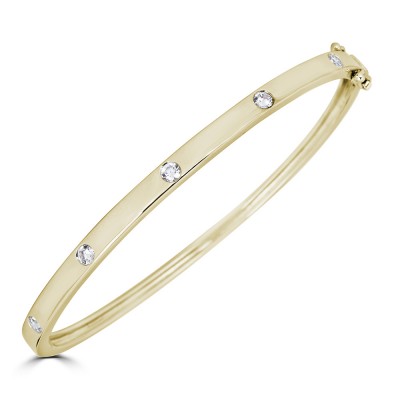 Sachs Signature 14KY 5=.30Ctw Round H-I/I1 Diamond Bangle