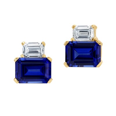 Lab-Grown Sapphire Studs