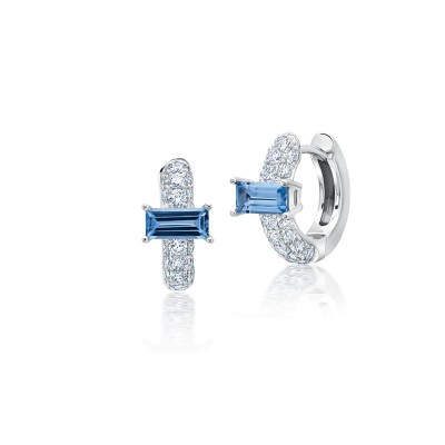 Lab-Grown Aqua Blue Spinel Huggies