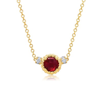 Lab-Grown Ruby Chain Necklace