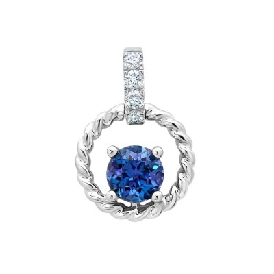 Lab-Grown Alexandrite Pendant