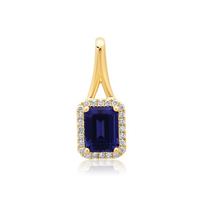 Lab-Grown Sapphire Pendant