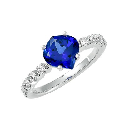 Lab-Grown Sapphire Ring